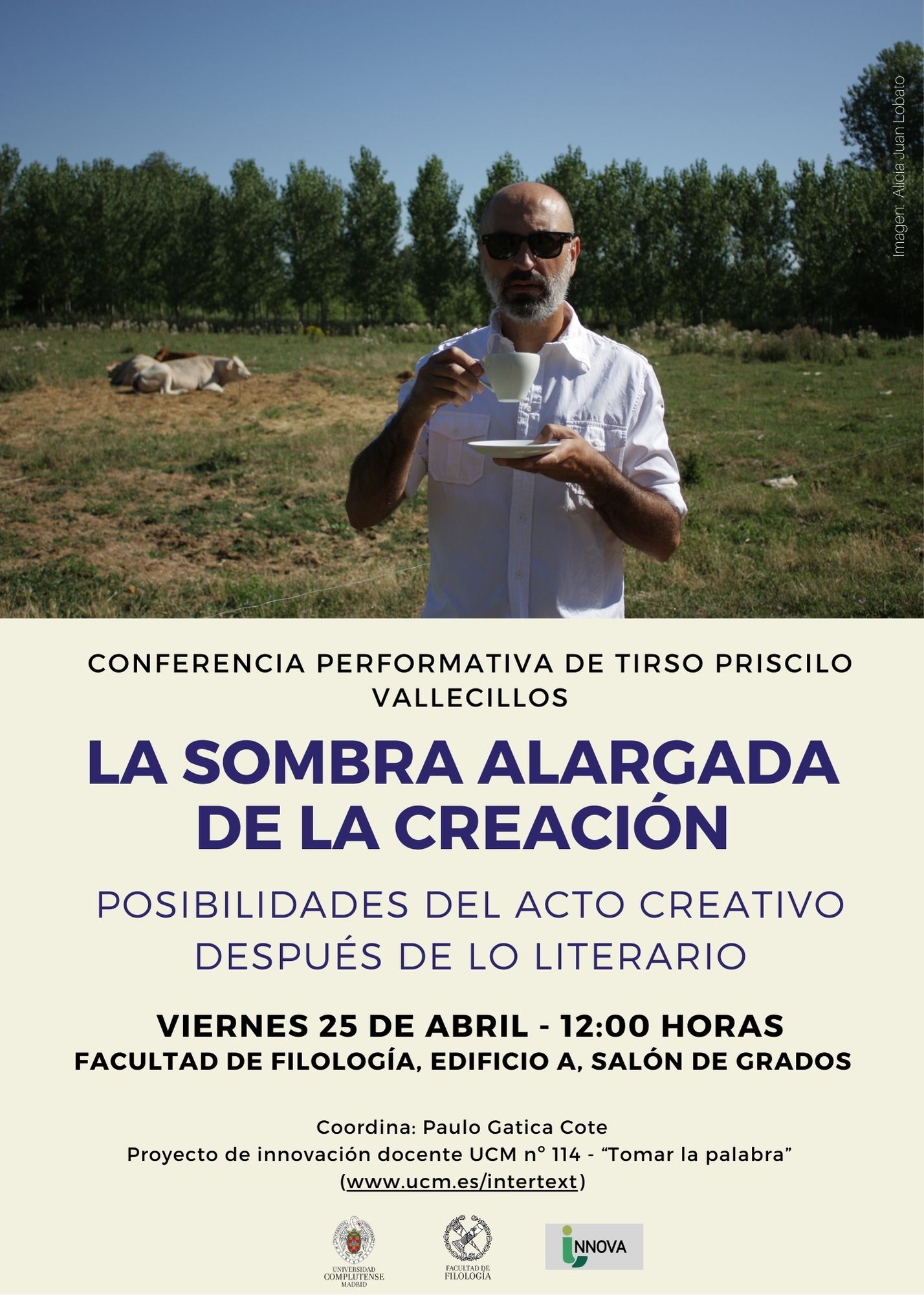Conferencia performativa "La sombra alargada de la creación", por Tirso Priscilo Vallecillos